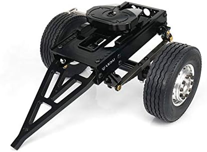 Lesu Metal Trailer B Single Axle for 1/14 Rc Tmy Tractor Truck Car DIY