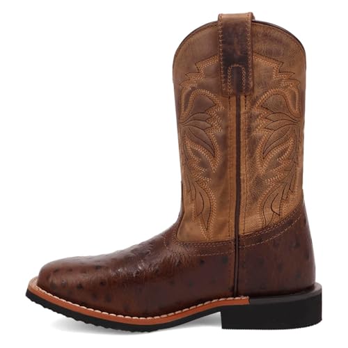 Dan Post Boys' Little Ostrich Print Western Boot Broad Square Toe - Dpc40074