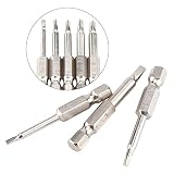 5 sztuk/zestaw Walfront 50 mm 1/4" magnetyczne końcówki wkrętaków, wkrętak sześciokątny z łbem trójkątnym 1,8/2.0/2,3/2,7/3.0