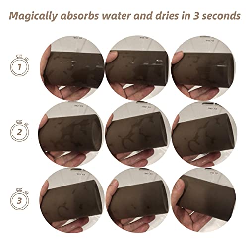 HouseSister Organic Diatomite Toothbrush Toothpaste Makeup Brushes Razors Holder Bathroom Countertop Organizer Stand Cup Organizer (Brown) - Thumbnail 4