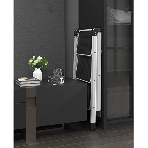 Taburete plegable blanco con 4 escalones antideslizantes para cocina 7
