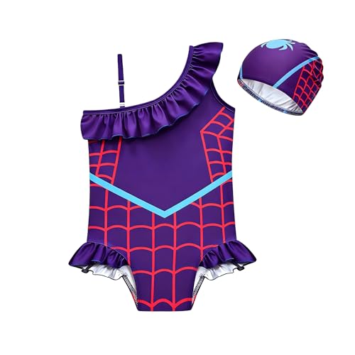 Image of Girls Rash Guard Bathing Suits Kids Swimsuits Long Sleeve Swimwear 3-8 Years