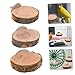 Hemoton 3pcs Wooden Rotating Platform for Small Animals Hamster and Bird Perch Ladder Bird Climbing Toy Accessory for Cages for Parrots and Small Pets