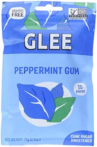 Classic Glee Gum Pouch Peppermint 55 Ct (Pack of 6)