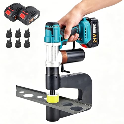 FRANREADER Sacabocados para Metal – 100 punzonados/Carga, Carga 1h, Motor