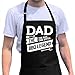 BBQ Grill Apron - Dad. The Man. The Myth. The Legend - Funny Apron For Dad - 1 Size Fits All Chef Apron High Quality Poly/Cotton 4 Utility Pockets, Adjustable Neck and Extra Long Waist Ties