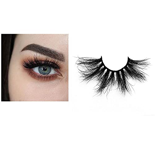 Greenmirr Real Nerz Wimpern Ultra lange und dicke Ausdehnungen für Frauen Hand Look Handmade Strip Nerz Wimpern in kristallähnlicher Box (ME05) Cover