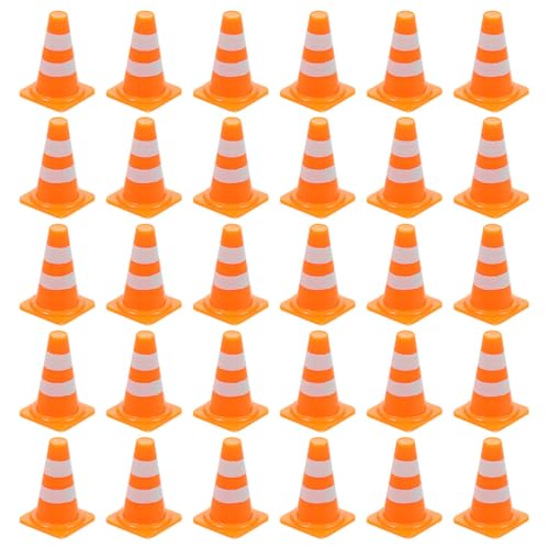 Healeved Kunststoff Verkehrszeichen 80 Stück Kleiner Verkehrsleitkegel und Straßenkegel für