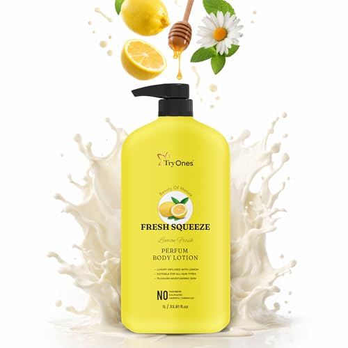 Image of Fresh Squeeze Lemon Fresh Perfume Body Lotion with Natural Lemon Extract | Deep Moisturization for Soft & Hydrated Skin | No Parabens, No SLS | 1 Litre