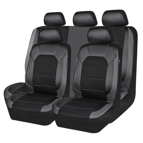 9 Pcs Car Seat Covers Full Set for Audi A6 C5 Avant Wagon 2001 2002 2003 2004 2005, Comfortable Breathable Washable Vehicle Front Rear Seat Cover Airbag Compatible,A
