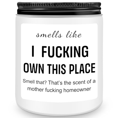 Homsolver House Warming Gifts New Home, Funny Housewarming Gifts for Women, Men, Neighbor, New Homeowner, Apartment, House Warming Party Lavender Candles Decor Gift Ideas