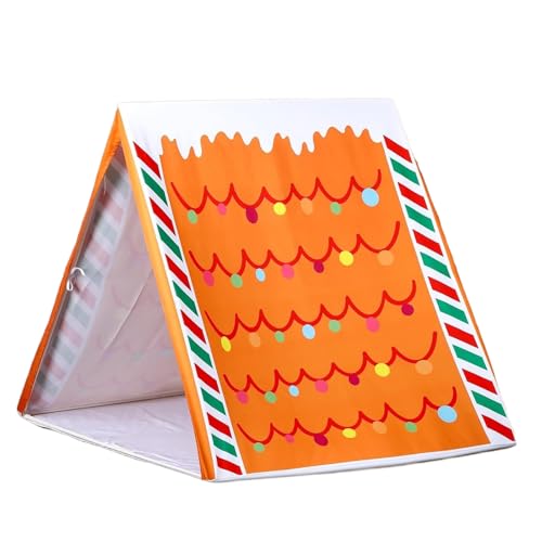 Tienda Campaña Navideña Jengibre, 115X95CM Tiendas Campaña Navideñas Jengibre, Tienda Infantil Extraíble Interior Casita Jengibres, Tiendas Campañas Ligeras Casita Jengibres Fiestas Pijamas