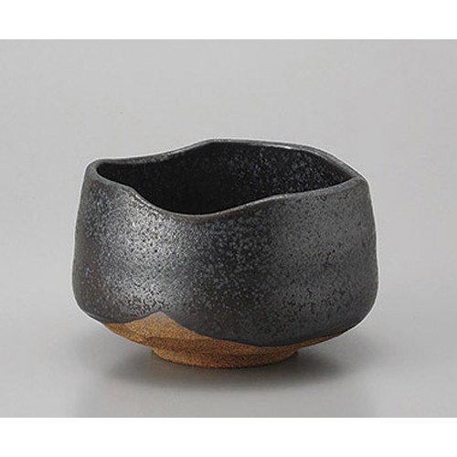 ?????? Matcha Bowl, Black Crystal Tenme Matcha (4.7 x 2.8 inches (12 x 7.2 cm), Earth, Restaurant, Ryokan, Japanese Tableware, Restaurant, Commercial Use