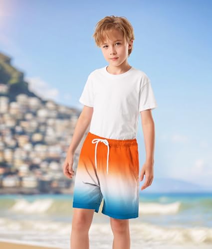 2-16 Years Boys Swim Trunks with Compression Liner Toddler Boy Swim Shorts Quick Dry Bathing Suit Beach Board Shorts3