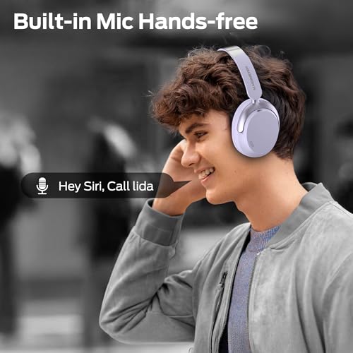 Image of Monster Persona 3rd ANC Wireless Headphones, Noise Cancelling with Bluetooth 5.4, Foldable Lightweight Over Ear Headphones, Clear Calls, 70H Playtime, Dual Device Connection, Comfort Fit, Purple