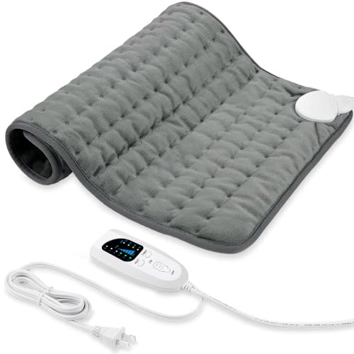 Image of 24x20 Inch Electric Heating pad for Back Neck Shoulder Knee Arms Legs- Electric Heat Pads with 6 Heat Settings & Auto Shut Off &Dry /Moist Heat Heating Pad for Birthday Mother Father Girl Men Women