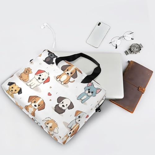 Maletín para portátil con estampado de perro cachorro 13-15.6 pulg miniatura 7