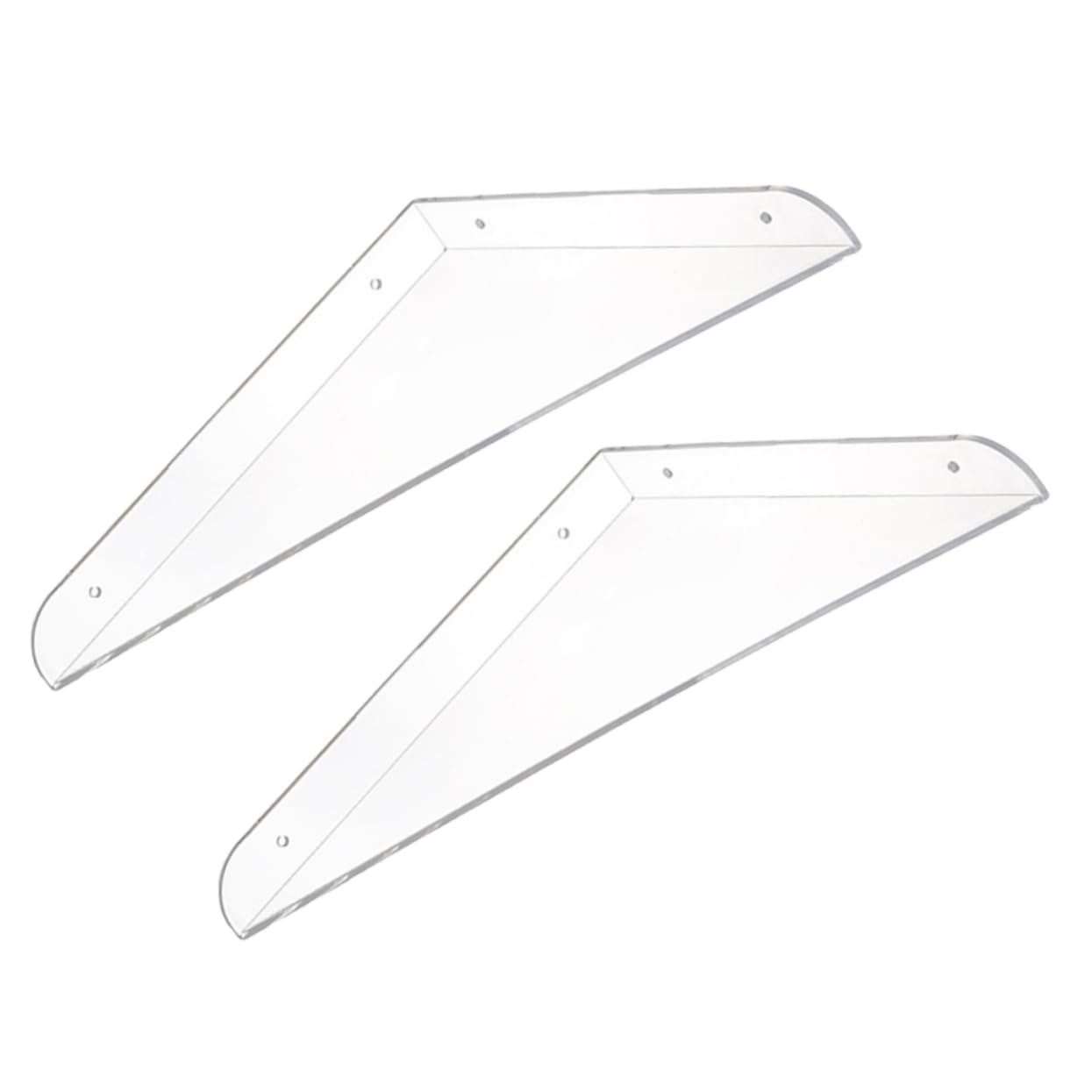 Mensole Galleggianti da Parete Angolari in Acrilico Trasparente 2 Pezzi, Design Semplice, Facili da Pulire, per Spazio Abitativo e Cameretta