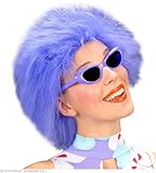 WIDMANN NEON PLUSH WIG in polybag - 3 colors ass.: pink, purple, lime -