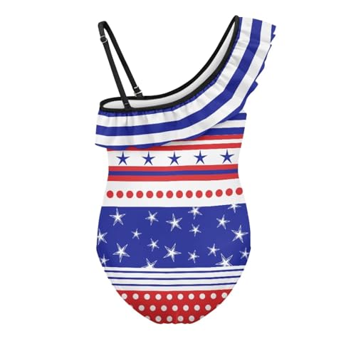 UNICEU Swimsuits for Girls One Shoulder Sleeveless Swimwear One Piece Quick Drying Bathing Suit with Adjustable Strap2