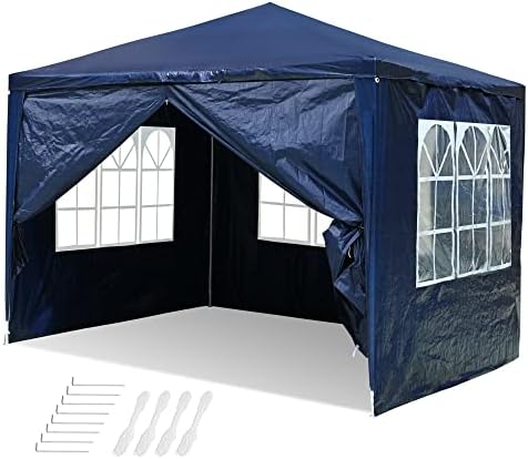 Yescom 10'x10' Outdoor Wedding Party Patio Enclosed Canopy Tent w/ 4 Removable Side Walls Canopy for Fetes Event
