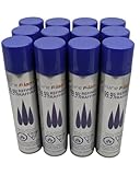 Pure Flame Butane 99.9% Refined 300ml (165g) – Ultra Pure Lighter Refill for Torch Lighters, Culinary Kitchen Torch, BBQ & Whiskey Smoker – Professional Grade Zero Impurity Butane – Pack of 12