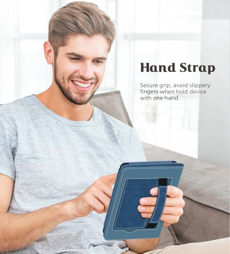 Image of MoKo Case for All-new 6 inch Kindle(11th Generation, 2024 /2022 Release) /(10th Gen,2019) /Kindle(8th Gen, 2016), Ultra Lightweight PU Shell Cover with Auto Wake /Sleep for Kindle 2024, Blue Vintage Twill