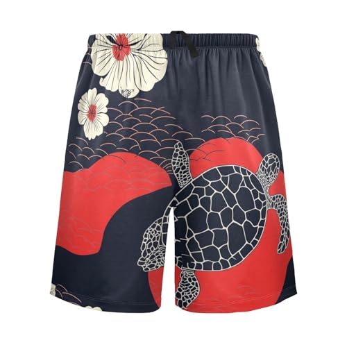Ropa de dormir cómoda de estilo japonés para hombre, pantalones de pijama suaves para regalos del padre, Estilo japonés de tortuga, XL