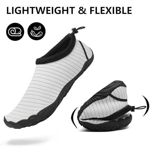 Image of Mishansha Womens Mens Water Swim Shoes Wide Toe Box Barefoot Shoes US Size 5.5-13.5 Women / 3-11.5 Men
