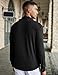 COOFANDY Men Muscle Fit Shirts Slim Fit Dress Shirts Long Sleeve Knit Shirt Casual Button Down Shirts Winter Sweater Shirt 2024 Black