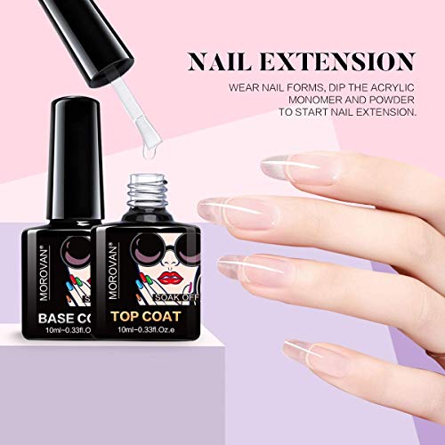 Morovan Acryl Nagelset - Pulver, Liquid Monomer, Flüssigkeit Set Für Nägel, Nail Art, Falsche Nägel, Maniküre-Set, Starterset Komplett