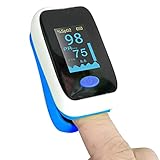 AccuSure YK011 Fingertip pulse oximeter with OLED Display, Audio Visual Alarm measures Blood Oxygen Saturation and Pulse Rate Monitor, Multicolor