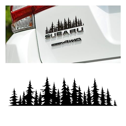 CGEAMDY Forêt Décalcomanie Voiture, Autocollants de Carrosserie pour Camping-Car Camionnette, Montagne Arbre Forêt Voiture décalcomanies pour SUV...