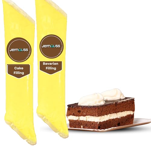 Jeynuuss Bavarian Cream Filling Pack 2 - Pastry Filling Crema Pastelera Cake Filling Cannoli Cream Crema Pastelera para Rellenar Pasteles Cheese Cake Filling Tub