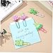 DOITOOL 5pcs Colorful Cartoon Wooden Lotus Leaf Paper Clips for Office School and Home Use Decorative Stationery Supplies for Boys and Girls and Adults