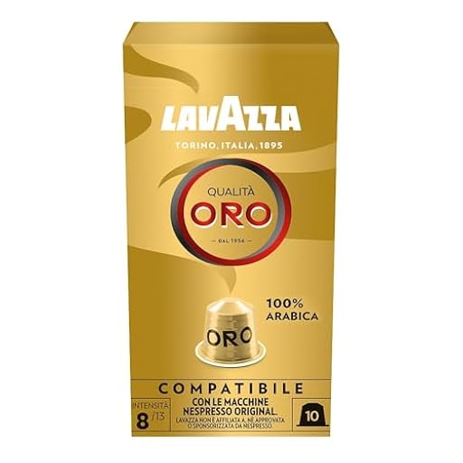 Lavazza, Qualità Oro, 10 Cápsulas de Café Compatibles con las Máquinas Nespresso* Original, con Notas Aromáticas Florales y Afrutadas, 100% Arábica, Intensidad 8, Tueste Ligero | Ya disponible en tu tienda friki favorita! En mundofriki.es!