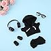 Penitue Doll Clothes Set for 17cm/6.7in, Fashion Style Hoodie Outfit with Pants Glasses Headphones & Shoes Toy Costume Clothing Accessories for Display & Dress (Black, No Doll Included)