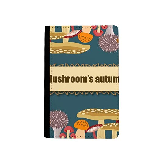 Étui portefeuille de voyage champignon bleu multicolore classique