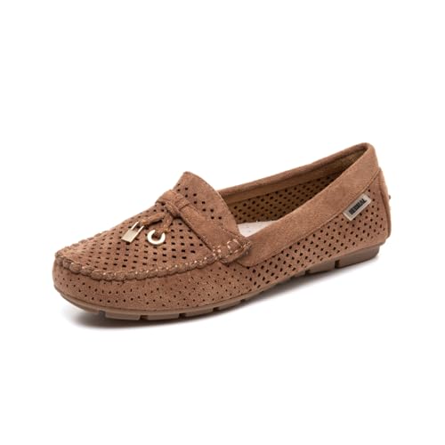 Image of Bernal Women's Non-Slip Penny Loafers - All-Day Comfort Flat Driving Shoes for Work Office & Casual Walking