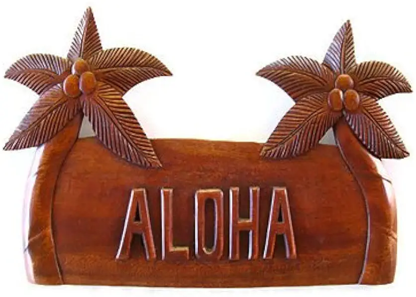 Tropical Aloha Monkeypod Plaque