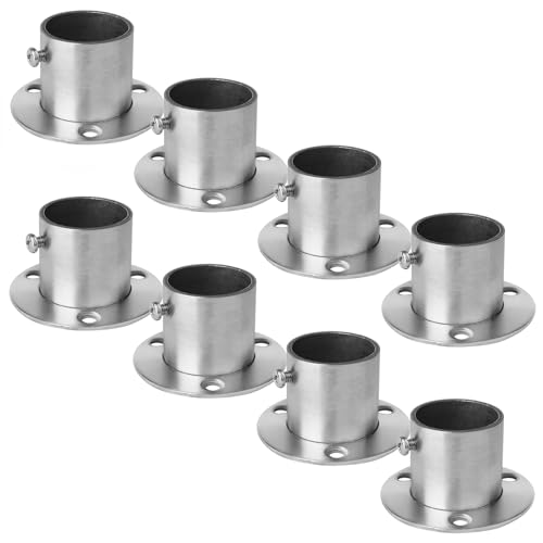 YIDU69Q 8 Pcs Stainless Steel Pole Sockets Fit OD 1-1/4