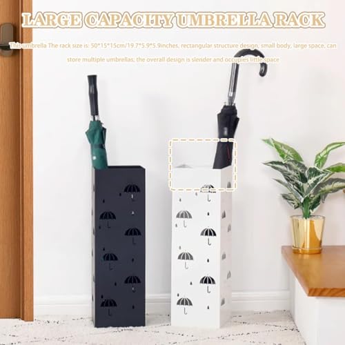 Porte-parapluie en fer rectangulaire : cadeau d'anniversaire utile