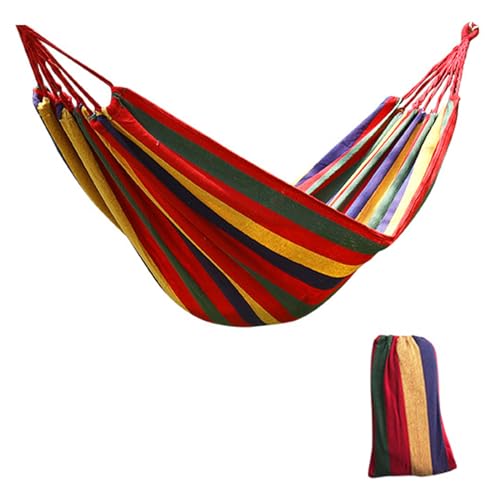Hamaca Portátil, Hamaca de Acampada, Hamacas para Camping, Hamaca Colgante, para Playa, Jardín, Balcón, Apto para Una Persona, Capacidad de Carga Aprox 80 Kg, con Bolsa de Almacenamiento, 260 x 80cm