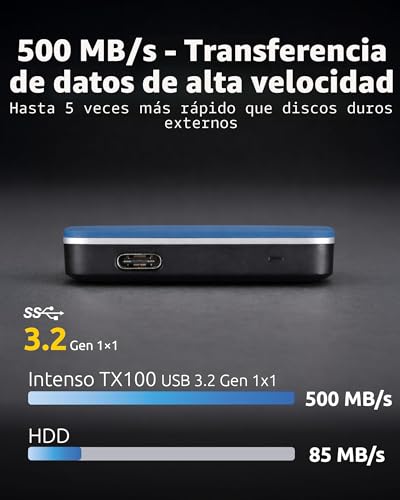 Miniatura 2 de Intenso essd tx100 250gb USB-c 3.2 gen1 Blue