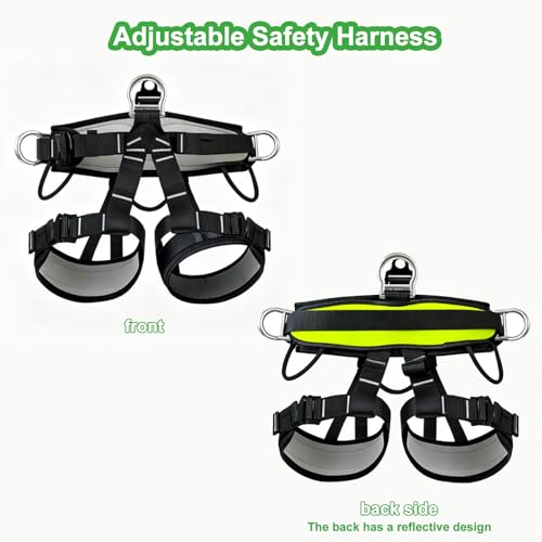 Herramienta para escalar ajustable de acero y cuero para árboles 3