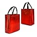 12 Red Gift Bags Set, Non-woven Reusable Shiny Red Small Gift Bags With Glossy Finish - Ideal As Birthday Bag, Favor Bags, Goodie bags for Wedding, Birthday Party, Christmas -8x4x10 Small- Medium Size