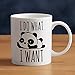 Divertente Panda Tazza da caffè in ceramica, I DO WHAT I WANT Mug per Caffè, Tè, Latte, Natale, Compleanno Regalo per Donne Uomini