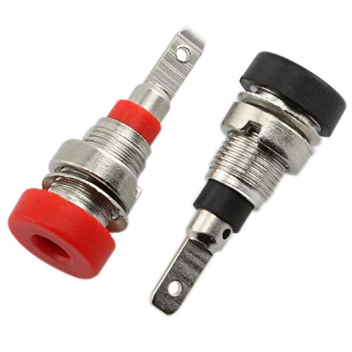 E-outstanding 6PCS Black and Red Banana Female Jack Socket Adapter Panel Mount Soldering
