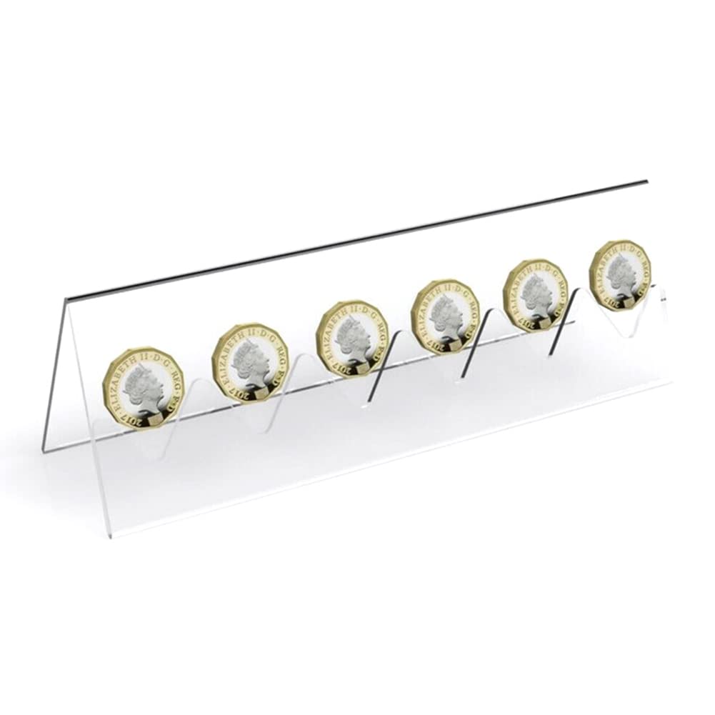 챌린지 코인 홀더 | 6개 슬롯 챌린지 코인 디스플레이 홀더 - 챌린지 코인 스탠드 6개 코인 군대 코인 디스플레이 케이스 솔리드  아크릴 랙 코인 수집가용 JCOS-Freehip.co.kr