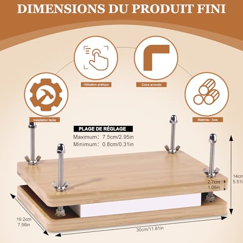 Kit reliure livre 49 pièces Wamkon avec presse livre et plioir scrapbooking
